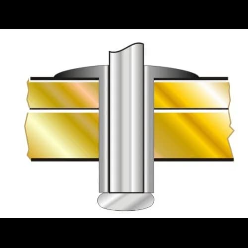 Заклепка Bralo вытяжная нержавеющая сталь широкий бортик А2 01310003210, 3.2х10x9.5 мм.