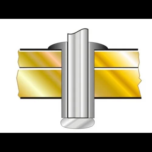 Заклепка Bralo вытяжная нержавеющая сталь стандартный бортик А2 01260003006, 3х6x6.2 мм.
